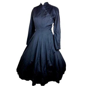 NYC label Vintage 40s New Look Frock Coat Qipao Cheongsam Styl Dress Riding